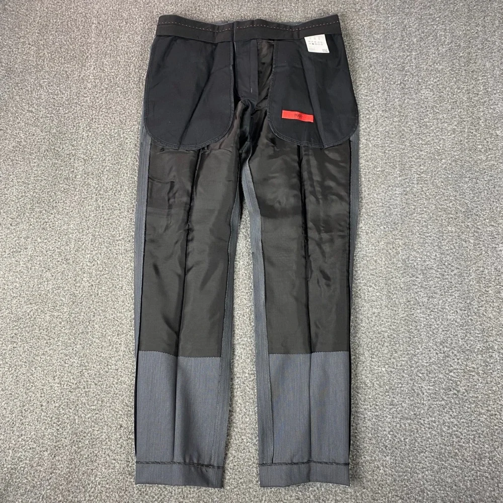 Hugo Boss Dress Pants‎ 30R 31x29 HimenHM Gray Wool Silk Blend Luxury Trouser New